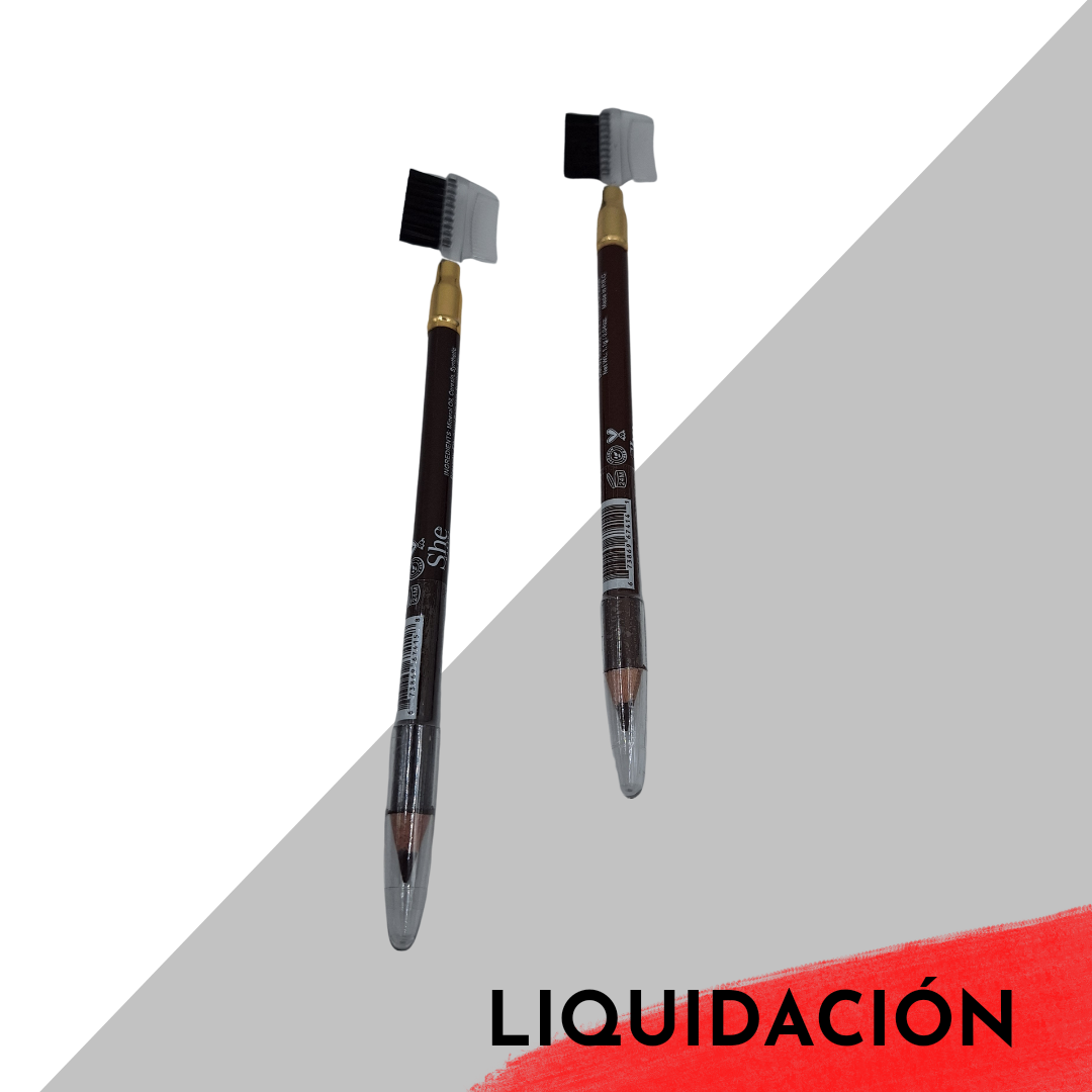 2 Piezas She Makeup Lapiz Delineador De Cejas Con Cepillo