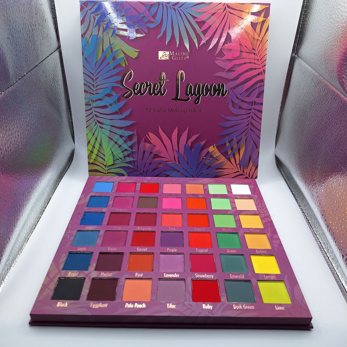 Malibu Glitz Secret Lagoon Paleta De Sombras 42 Colores