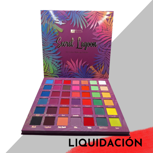 Malibu Glitz Secret Lagoon Paleta De Sombras 42 Colores