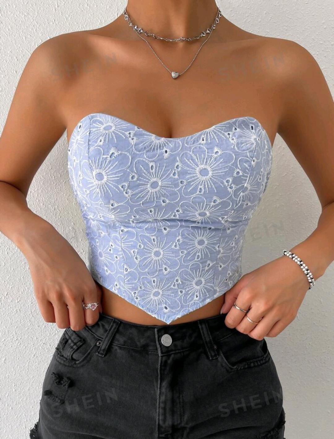 SHEIN Top Bordado