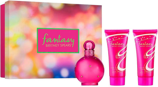 SET BRITNEY SPEARS FANTASY WOMAN ( 3PC) 3.3 OZ EDP / 3.3 OZ BL / 3.3 OZ