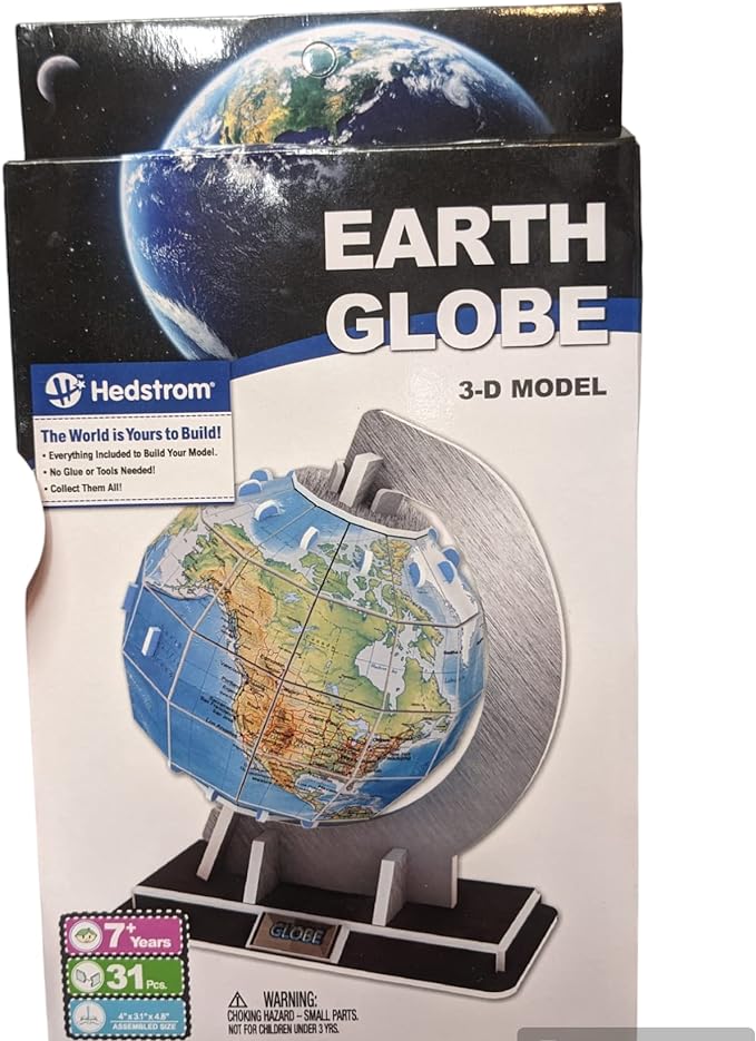 Earth Globe Rompecabezas Modelo 3D Globo Terraqueo