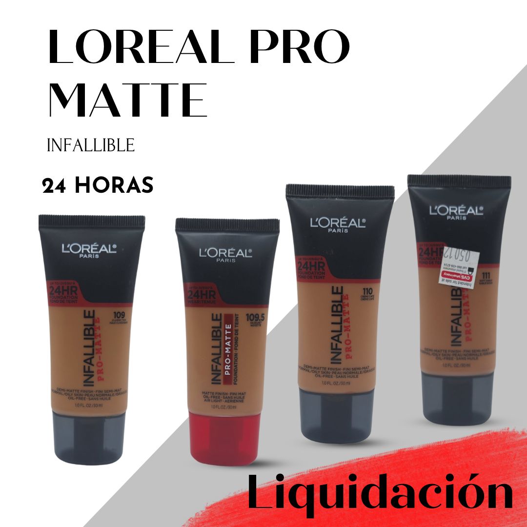 Tonos En DESCUENTO Loreal Infallible Pro Matte Base Liquida