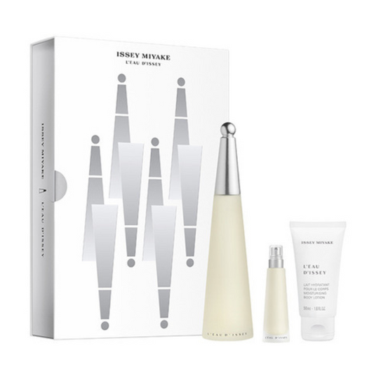 Issey Miyake Leau Dissey Set Para Mujer De Perfume 100mL , Perfume Mini 10mL, Crema Hidratante 50mL