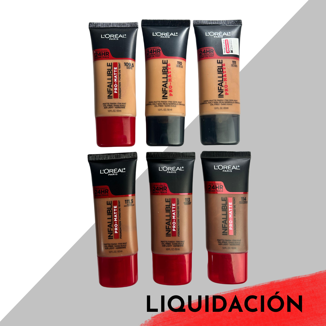 Tonos En DESCUENTO Loreal Infallible Pro Matte Base Liquida