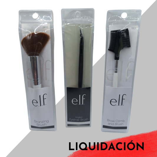 Combo de 3 Brochas Elf Para Cejas, Rostro, Y Ojos