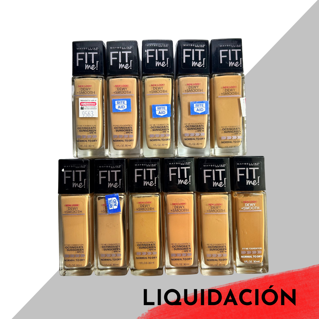 Maybelline Fit Me Dewy En DESCUENTO Base Liquida Para Piel Seca SPF 18