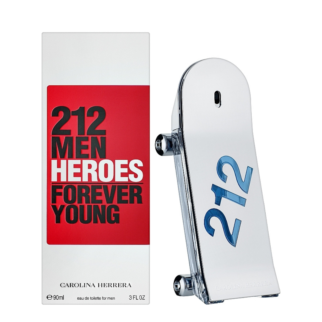 Carolina Herrera 212 Men Heroes Forever Young Perfume Para Hombre 90mL