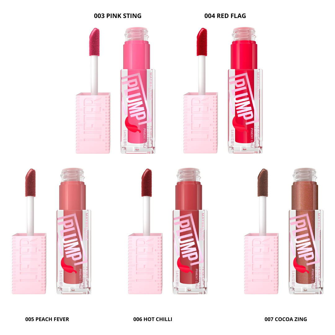 Maybelline Lifter Plump CHILI Brillo Labial Con Efecto Voluminizador