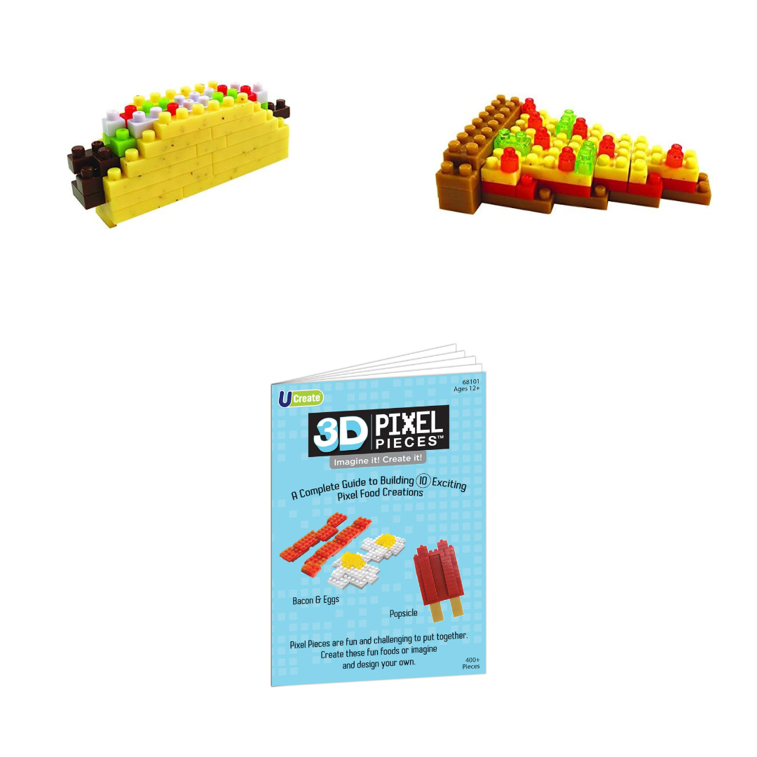 U-Create 3D PIXEL Creaciones De Comida Legos