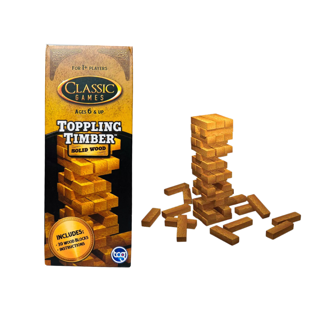 Classic Games Toppling Timber Jenga De Madera 39 piezas