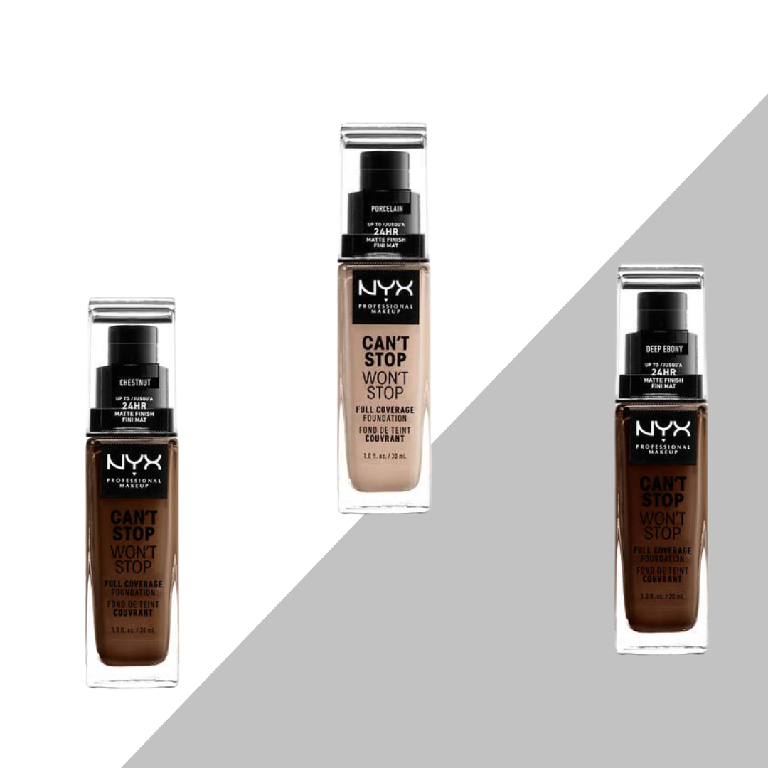 NYX Cant Stop Wont Stop Base Liquida Contra Agua Cobertura Total